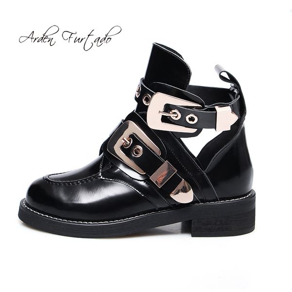 arden furtado 2019 spring autumn buckle strap matin boots genuine leather round toe shoes hollow out summer boots big size 41, Black
arden furtado 2019 spring autumn buckle strap matin boots genuine leather round toe shoes hollow out summer boots big size 41, Black