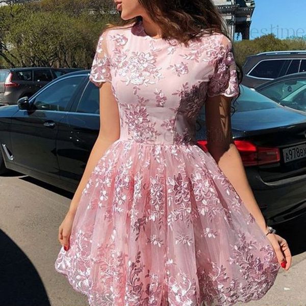women dress ladies summer lace evening short sleeve party slim fit fashion pink dresses, Black;gray
women dress ladies summer lace evening short sleeve party slim fit fashion pink dresses, Black;gray