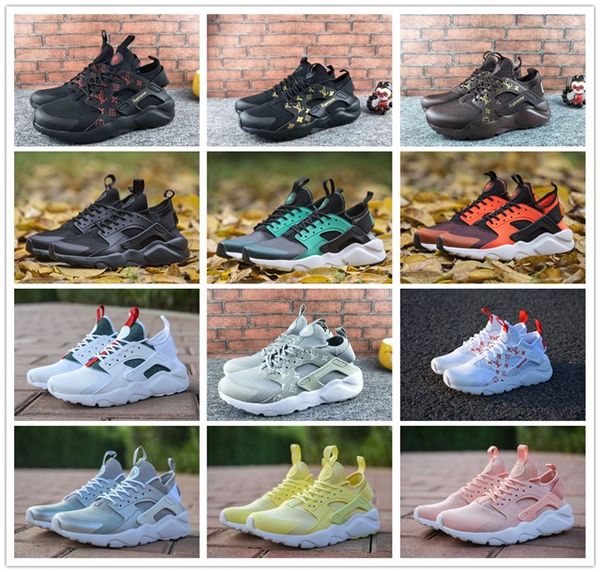 

2018 air huarache 4 men women designer shoes all white huraches zapatos ultra breathe huaraches mens trainers hurache shoes w1, Black