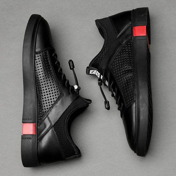 summer men's shoes leather soft bottom casual shoes breathable hollow bisic sandals elastic band split leather men loafers m9517, Black
summer men's shoes leather soft bottom casual shoes breathable hollow bisic sandals elastic band split leather men loafers m9517, Black