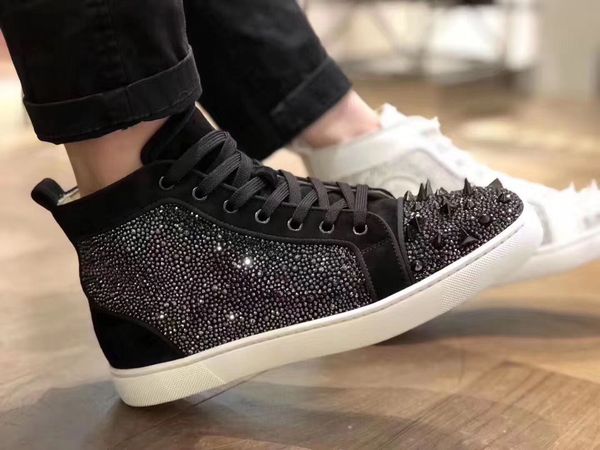 luxurious designer louisflats red bottom sneakers flat strass pik pik spike black crystal wedding party dress casual leisure trainer footwea
luxurious designer louisflats red bottom sneakers flat strass pik pik spike black crystal wedding party dress casual leisure trainer footwea