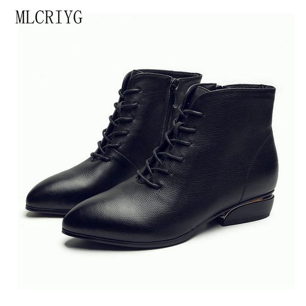 size 35-51 nice new comfortable ankle boots women autumn classics lace up black shoes woman low heels female casual rain boot
size 35-51 nice new comfortable ankle boots women autumn classics lace up black shoes woman low heels female casual rain boot