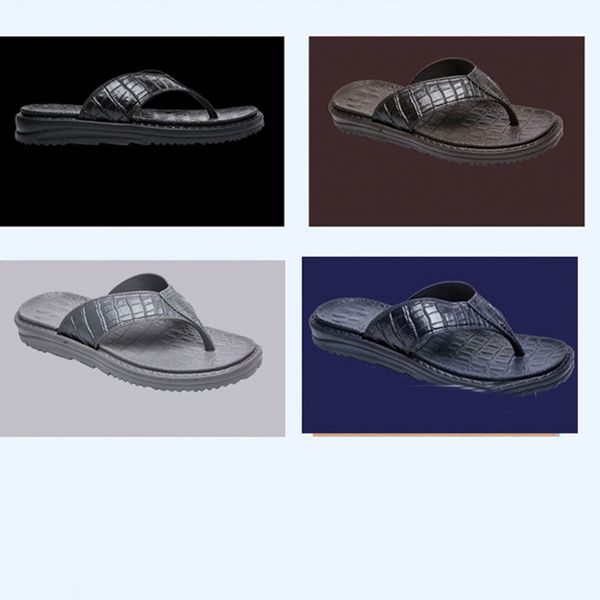 new designer men leather flip flops slippers crocodile pu design beach sandals casual non-slip summer slipper size us7-11, Black
new designer men leather flip flops slippers crocodile pu design beach sandals casual non-slip summer slipper size us7-11, Black