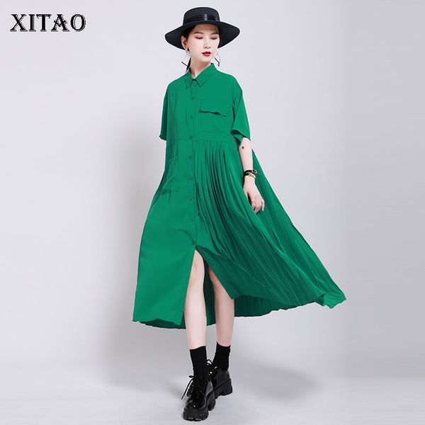 xitao patchwork pleated pocket elegant dress women clothes 2020 summer new fashion turn down collar loose dresses dmy4747, White;black
xitao patchwork pleated pocket elegant dress women clothes 2020 summer new fashion turn down collar loose dresses dmy4747, White;black