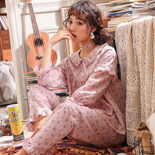 2019 new cotton babydoll pajamas pyjamas suit princess sleepwear summer printed flower nightwear casual sleep set lingerie, Blue;gray
2019 new cotton babydoll pajamas pyjamas suit princess sleepwear summer printed flower nightwear casual sleep set lingerie, Blue;gray