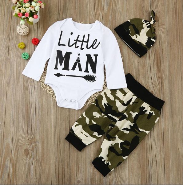 3pcs set newborn baby boy clothes little man printed romper pants hat outfits set christmas clothes kids casual, White
3pcs set newborn baby boy clothes little man printed romper pants hat outfits set christmas clothes kids casual, White