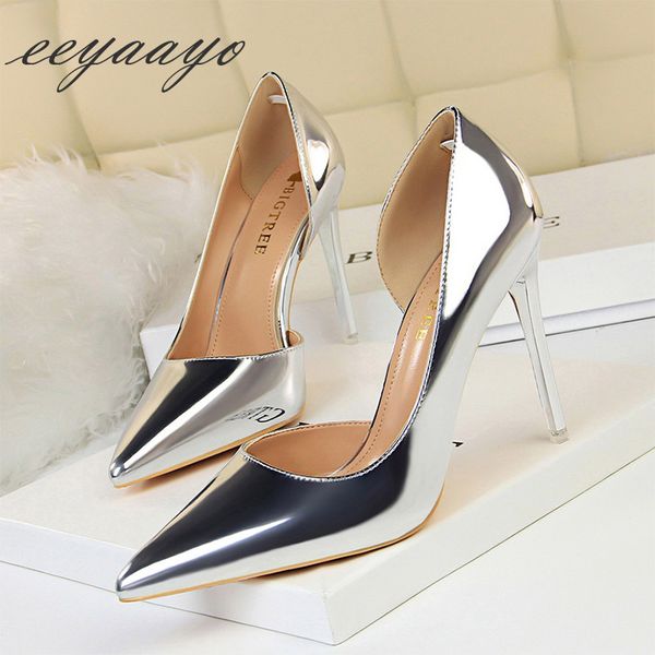 2019 new spring/autumn women pumps high thin heel pointed toe shallow office ladies women shoes silver female high heels, Black
2019 new spring/autumn women pumps high thin heel pointed toe shallow office ladies women shoes silver female high heels, Black