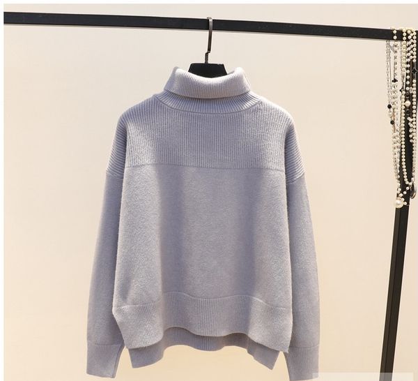 warm sweaters pure spring and winter high neck solid color loose sweater female front short long side slit long sleeve sweater, White
warm sweaters pure spring and winter high neck solid color loose sweater female front short long side slit long sleeve sweater, White