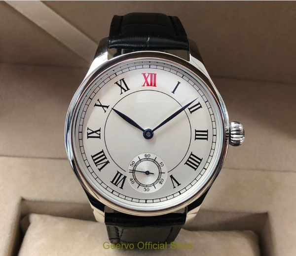 44mm geervo white dial asian 6498 17 jewels mechanical hand wind movement men's watch roman numerals mechanical watches gr216-8, Slivery;brown
44mm geervo white dial asian 6498 17 jewels mechanical hand wind movement men's watch roman numerals mechanical watches gr216-8, Slivery;brown
