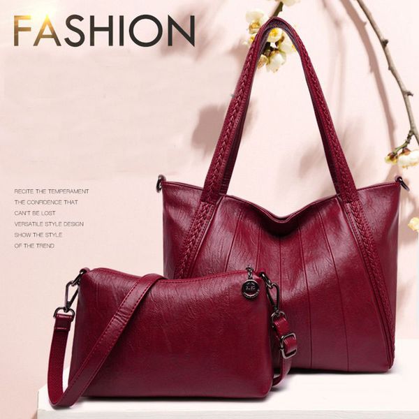 women's bag two-piece handbag, soft leather solid color slant straddle bag, large capacity single shoulder bag, multi-function
women's bag two-piece handbag, soft leather solid color slant straddle bag, large capacity single shoulder bag, multi-function