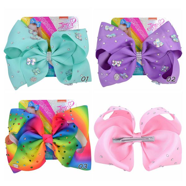 new arrive jojo siwa hair bows rainbow color baby girls hair clips with rhinestone jojo bows hairpins hair accessory 8 inches, Slivery;white
new arrive jojo siwa hair bows rainbow color baby girls hair clips with rhinestone jojo bows hairpins hair accessory 8 inches, Slivery;white