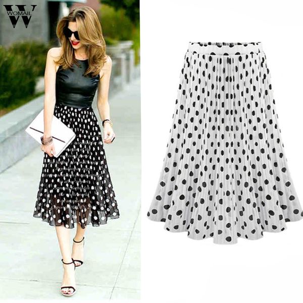 womail skirt women summer style casual polka dot pleated high waist holiday elegant skirt fashion hight quality gift 2019 m52, Black
womail skirt women summer style casual polka dot pleated high waist holiday elegant skirt fashion hight quality gift 2019 m52, Black