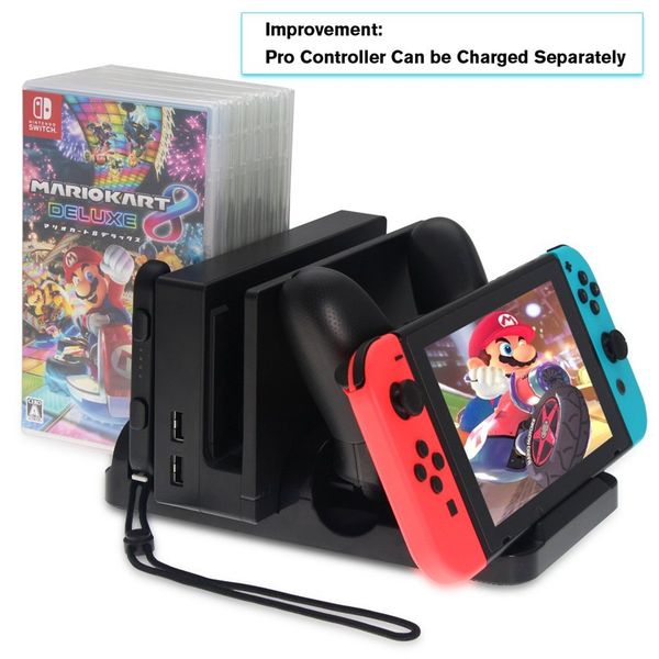 multifunctional charging dock station for nintendo nintend switch console&pro controller charger joy con stand game card storage
multifunctional charging dock station for nintendo nintend switch console&pro controller charger joy con stand game card storage