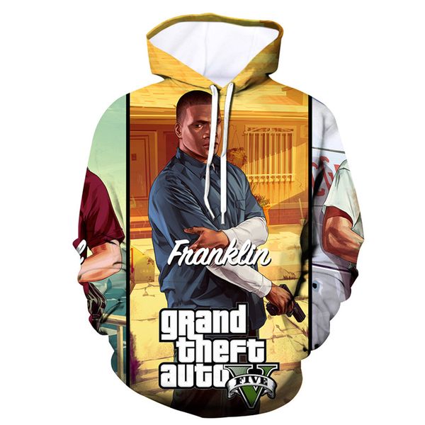 2019 gta 5 game men/women fashion long-sleeved hooded men streetwear 3d hoodie autumn loose matching hoodies for couples, Black
2019 gta 5 game men/women fashion long-sleeved hooded men streetwear 3d hoodie autumn loose matching hoodies for couples, Black