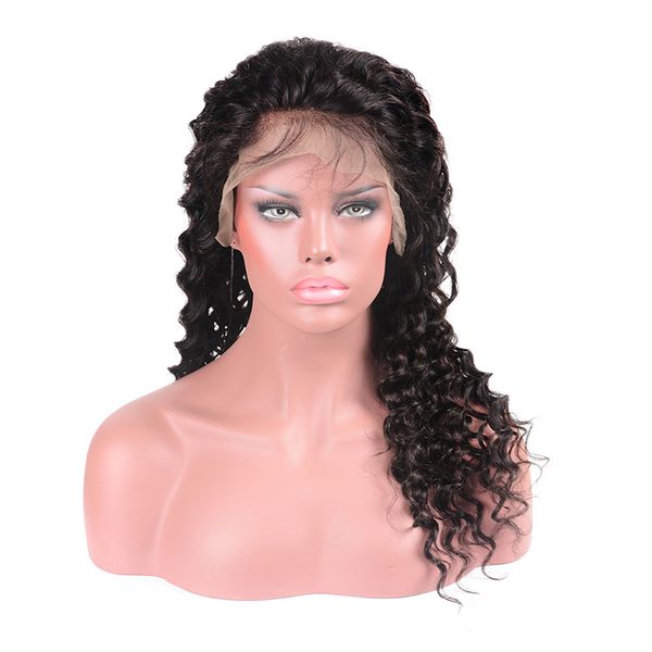 human virgin hair deep wave natural black 1b# 150% density long curly human hair lace front wigs
human virgin hair deep wave natural black 1b# 150% density long curly human hair lace front wigs