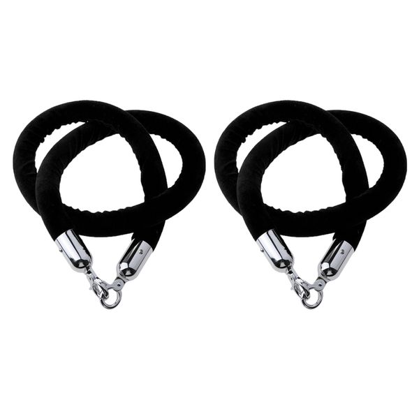 2x divider barrier cord 1.5m black separation cord cord 
2x divider barrier cord 1.5m black separation cord cord