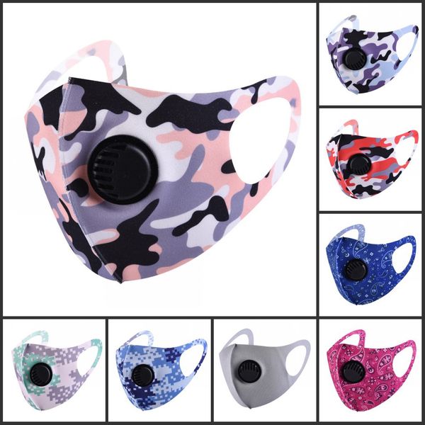 us stock ice silk face mask with breathing valve washable summer camouflage mask reusable anti-dust pm2.5 protective masks recycle mask
us stock ice silk face mask with breathing valve washable summer camouflage mask reusable anti-dust pm2.5 protective masks recycle mask