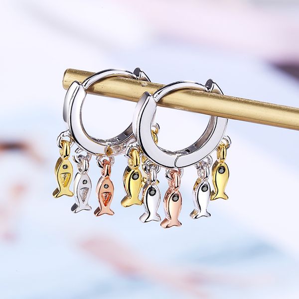 cute korean style three colors fishes pendant small hoop earrings fashion silver loop huggie earrings jewelry gifts for women, Golden;silver
cute korean style three colors fishes pendant small hoop earrings fashion silver loop huggie earrings jewelry gifts for women, Golden;silver