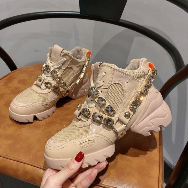 daddy shoes woman leather sneakers lace-up casual shoes rhinestone decor footwear zapatos de mujer sapato feminino, Black
daddy shoes woman leather sneakers lace-up casual shoes rhinestone decor footwear zapatos de mujer sapato feminino, Black
