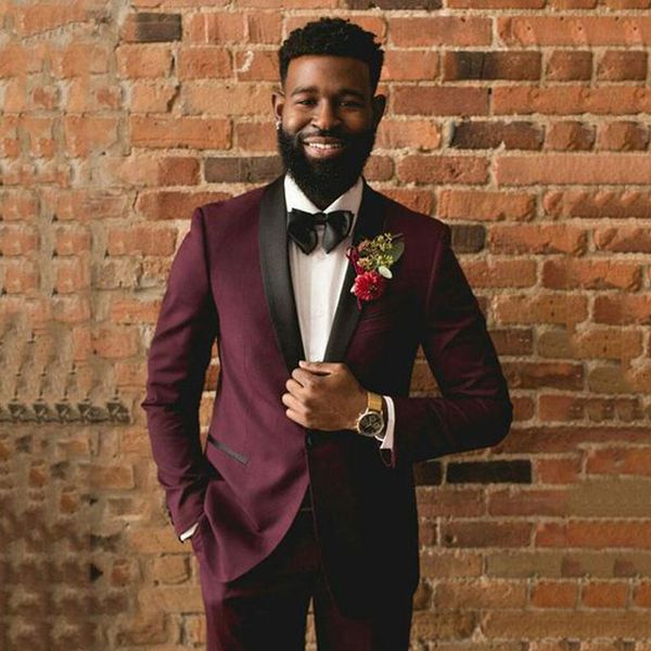 black shawl lapel custom mens suits for wedding 2 pieces one button burgundy groomsmen suit wedding suits tuxedos for men jacket+pants, Black;gray
black shawl lapel custom mens suits for wedding 2 pieces one button burgundy groomsmen suit wedding suits tuxedos for men jacket+pants, Black;gray