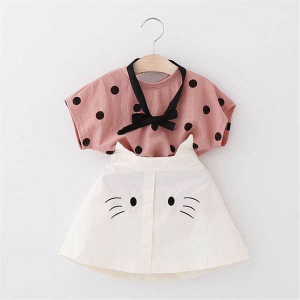 baby girls clothes set summer cute polka dots t-shirt+cat print skirt 2 pieces girls suits fashion baby kids outfits, White
baby girls clothes set summer cute polka dots t-shirt+cat print skirt 2 pieces girls suits fashion baby kids outfits, White