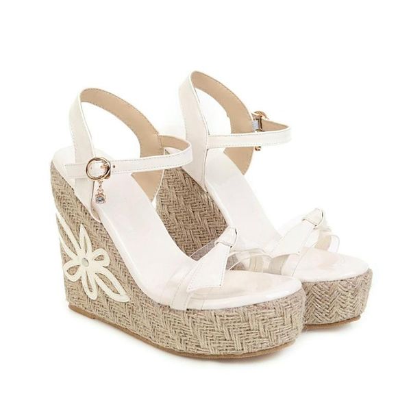 pqecfs big size 30-46 2020 summer new fashion women mixed colors platform wedge high heel sandals beige color, Black
pqecfs big size 30-46 2020 summer new fashion women mixed colors platform wedge high heel sandals beige color, Black