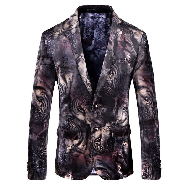 men's suit dress groom wedding suit animal print men west decoration single row two buckle mens fashion large size man coat, White;black
men's suit dress groom wedding suit animal print men west decoration single row two buckle mens fashion large size man coat, White;black