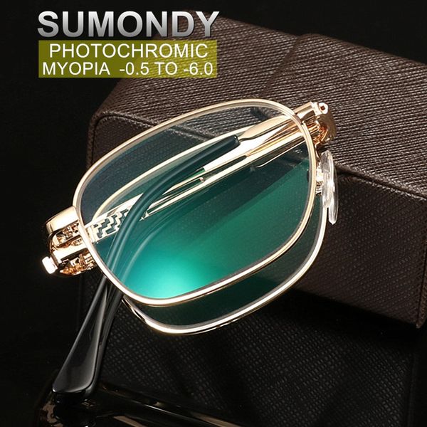 sumondy collapsed pchromic myopia glasses sph -0.5 -0.75 to -6.0 women men folding shortsighted prescription sunglasses uf99, White;black
sumondy collapsed pchromic myopia glasses sph -0.5 -0.75 to -6.0 women men folding shortsighted prescription sunglasses uf99, White;black