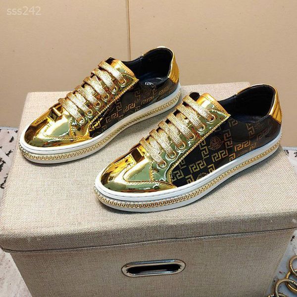 2020 casual shoes classic men tide leather sneakers low golden black skate casual shoes run sport footwear sneakers size 38-44
2020 casual shoes classic men tide leather sneakers low golden black skate casual shoes run sport footwear sneakers size 38-44