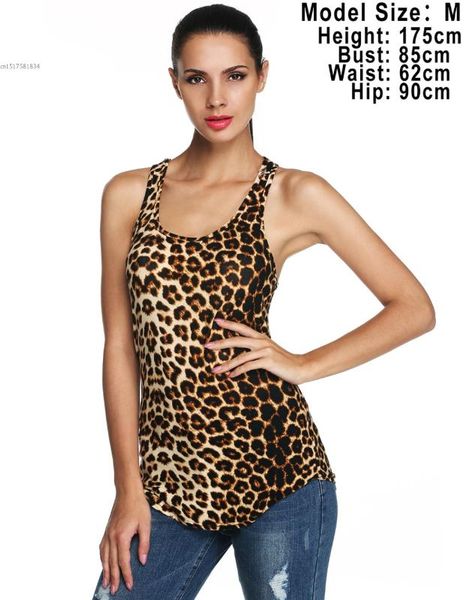 women o-neck leopard stretch slim tank sleeveless casual club wear, White 
women o-neck leopard stretch slim tank sleeveless casual club wear, White