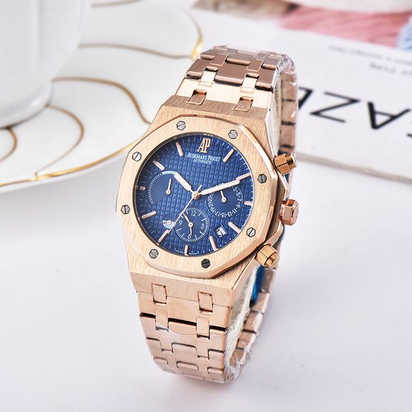 all subdials work mens watches stainless steel quartz ap wristwatches satch luxury watch gh12, Black;brown
all subdials work mens watches stainless steel quartz ap wristwatches satch luxury watch gh12, Black;brown
