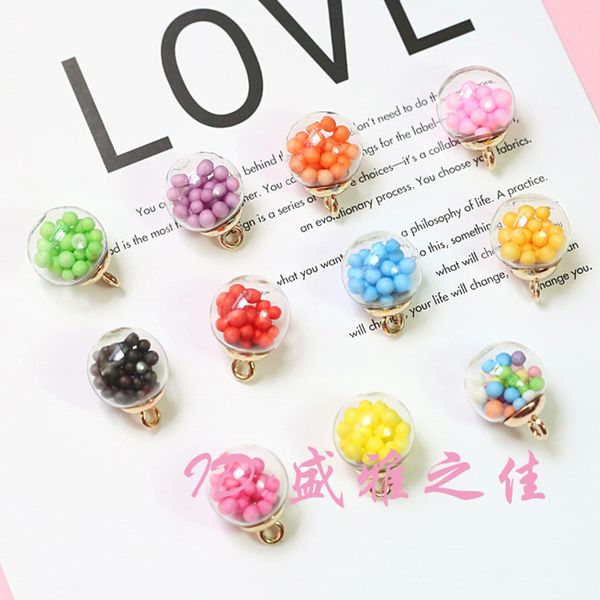 5pcs/set diy accessories ins round transparent mermaid bubble glass ball crystal earrings charms, Bronze;silver
5pcs/set diy accessories ins round transparent mermaid bubble glass ball crystal earrings charms, Bronze;silver