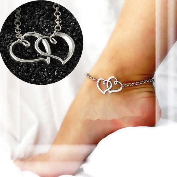 2017 new arrival double heart anklets simple silver chain anklet bracelet on leg fashion beach anklets for women foot jewelry #5, Red;blue
2017 new arrival double heart anklets simple silver chain anklet bracelet on leg fashion beach anklets for women foot jewelry #5, Red;blue
