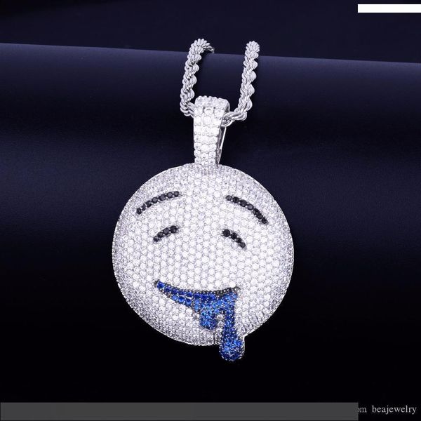 iced out hip hop emoji pendant with tennis chain gold silver color bling cubic zircon necklace jewelry
iced out hip hop emoji pendant with tennis chain gold silver color bling cubic zircon necklace jewelry
