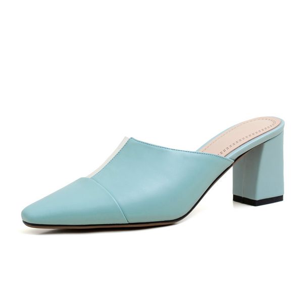 women leather 5.5cm high heels slippers elegant spring autumn party shoes woman new arrival shoes woman, Black
women leather 5.5cm high heels slippers elegant spring autumn party shoes woman new arrival shoes woman, Black