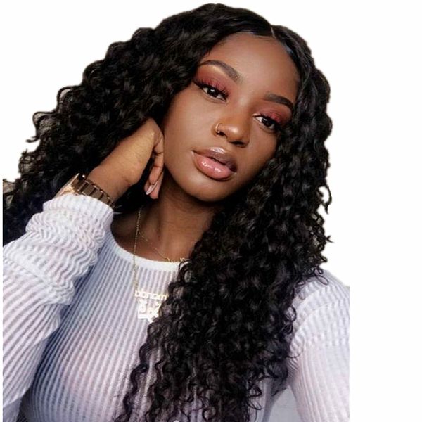 brazilian deep wave lace front human hair wig long hair 26inch 13x4 lace frontal closure wigs with baby hair, Black
brazilian deep wave lace front human hair wig long hair 26inch 13x4 lace frontal closure wigs with baby hair, Black