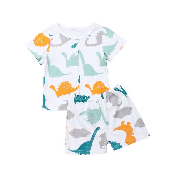 1-6 years summer toddler boy clothes 2pc summer kids boys cartoon dinosaur print t-shirt+shorts pajamas set, White
1-6 years summer toddler boy clothes 2pc summer kids boys cartoon dinosaur print t-shirt+shorts pajamas set, White