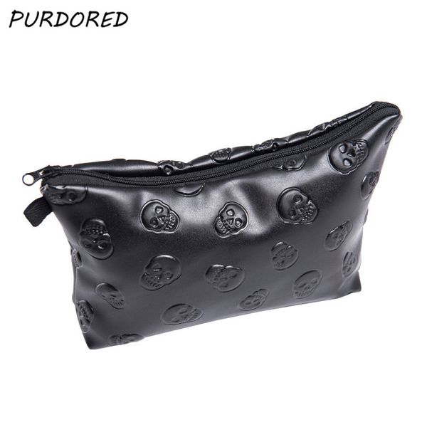 purdored 1 pc black skull cosmetic bag women pu leather makeup bag travel organizer for cosmetics toiletry kit dropshipping
purdored 1 pc black skull cosmetic bag women pu leather makeup bag travel organizer for cosmetics toiletry kit dropshipping