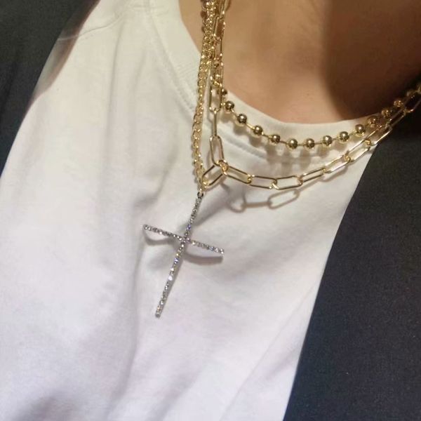 korean zircon cross pendant necklaces for women hip hop cool gold color beads chain geometric necklace jewelry 2019, Golden;silver
korean zircon cross pendant necklaces for women hip hop cool gold color beads chain geometric necklace jewelry 2019, Golden;silver