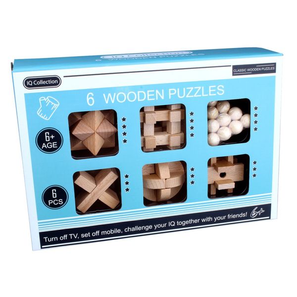 factory price wood burr puzzle luban lock 6-piece set children students educational science learning teaching aids
factory price wood burr puzzle luban lock 6-piece set children students educational science learning teaching aids