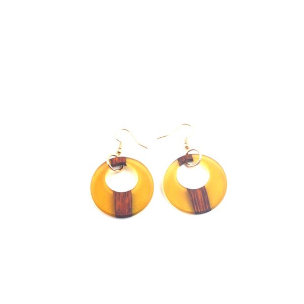 2019 resin wood earrings retro handicraft circular hanging rings popular earrings jewelry, Silver
2019 resin wood earrings retro handicraft circular hanging rings popular earrings jewelry, Silver