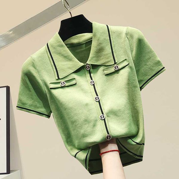 lapel knit ice silk black white t-shirt girls 2020 new summer knitted tshirt short sleeve slim t-shirts women t shirts tees
lapel knit ice silk black white t-shirt girls 2020 new summer knitted tshirt short sleeve slim t-shirts women t shirts tees