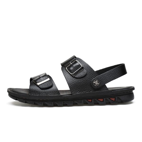 men genuine leather beach sandals soft breathable summer shoes classical comfortable men footwear business casual sandals, Black
men genuine leather beach sandals soft breathable summer shoes classical comfortable men footwear business casual sandals, Black