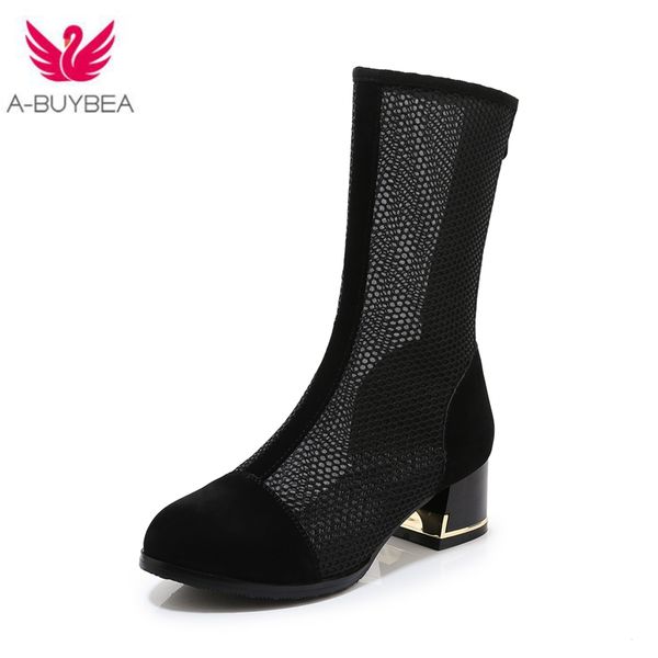 2020 new hollow women's boots fashion wild summer women shoes size 33-43 solid round toe mesh mid-calf daily ladies shoes, Black
2020 new hollow women's boots fashion wild summer women shoes size 33-43 solid round toe mesh mid-calf daily ladies shoes, Black