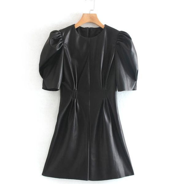 fandy lokar faux leather dresses women fashion zipper puff sleeve dress women elegant pu mini dresses female ladies hu, Black;gray
fandy lokar faux leather dresses women fashion zipper puff sleeve dress women elegant pu mini dresses female ladies hu, Black;gray