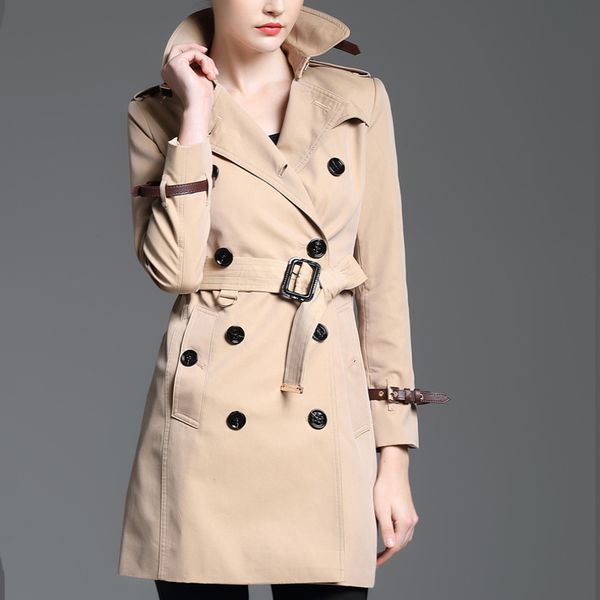Hot Sales! women classic fashion british middle long trench coat/high quality brand designer england trench for women size S-XXL 4 colors
Hot Sales! women classic fashion british middle long trench coat/high quality brand designer england trench for women size S-XXL 4 colors