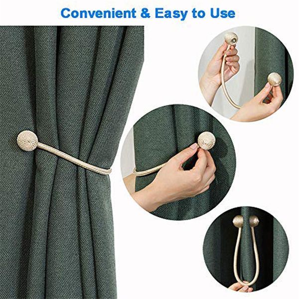 2pcs modern magnetic ball curtain simple tie rope backs holdbacks buckle clips accessory rods accessoires hook holder home decor
2pcs modern magnetic ball curtain simple tie rope backs holdbacks buckle clips accessory rods accessoires hook holder home decor
