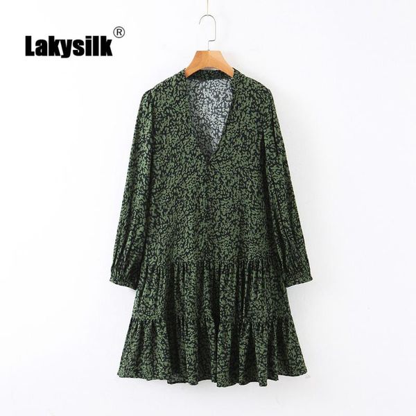 casual dresses women vintage dress fashion loose full sleeve knee-length female v-neck green leopard print ruffle splice, Black;gray
casual dresses women vintage dress fashion loose full sleeve knee-length female v-neck green leopard print ruffle splice, Black;gray
