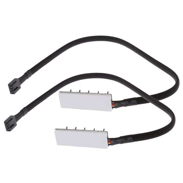 2pcs 5 way sleeved pwm fan splitter hub cable for 12v desk4pin & 3pin
2pcs 5 way sleeved pwm fan splitter hub cable for 12v desk4pin & 3pin