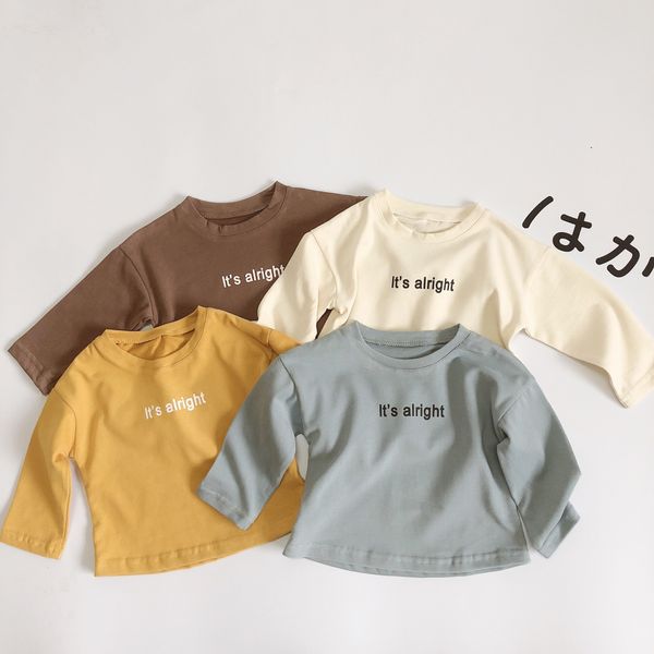 spring korean style baby boys girls letters printed long sleeve t shirts 1-6 years boys kids pure cotton casual tees y200704, Blue
spring korean style baby boys girls letters printed long sleeve t shirts 1-6 years boys kids pure cotton casual tees y200704, Blue